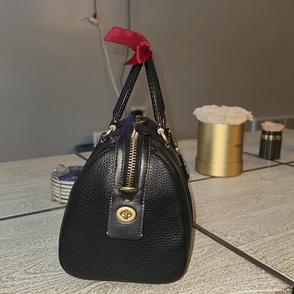 Coach Ruby 25 Satchel, Black with Gold Hardware - Picture 3 of 15